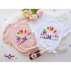 human sunflower rainbow shirt, human rights shirt, lgbtq shirt, lgbtq wear, equality shirt, diversity and inclusion tee,