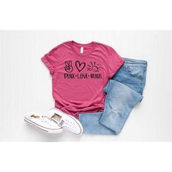 peace love beach tee, beach shirt, vacation shirt, beach tee, beach life, summer shirt, cruise shirt, beach lovers gift,