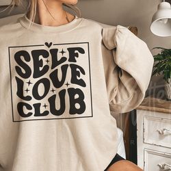 self love club svg png, inspirational svg, love yourself svg, self love svg, mental h