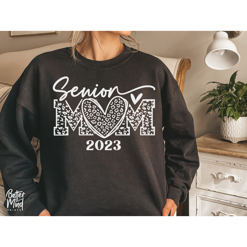 Senior Mom 2023 Svg, Cut File, Graduation - Graduate 2023 Svg, Senior Mom Shirt Svg, Senior Mom Leopard Heart Svg Files for Cricut - 2.jpg