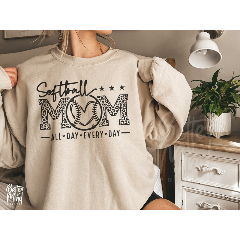 Softball Mom SVG, Softball Mom PNG, Softball Mom Leopard Print Tshirt Svg, Coffee Mug Or Tumbler, Cricut, Silhouette, Sublimation - 1.jpg