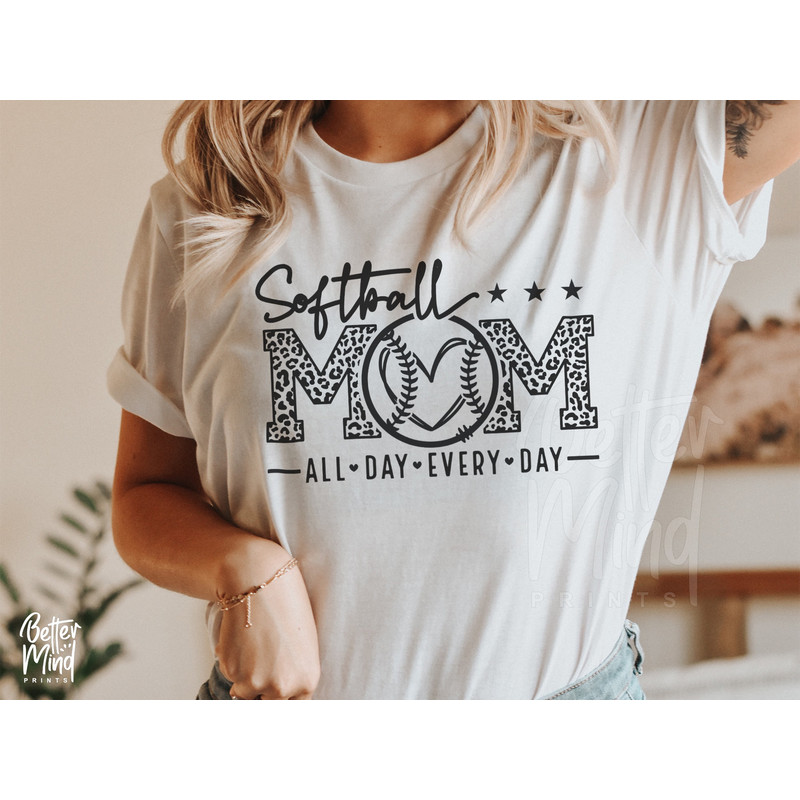 Softball Mom SVG, Softball Mom PNG, Softball Mom Leopard Print Tshirt Svg, Coffee Mug Or Tumbler, Cricut, Silhouette, Sublimation - 2.jpg