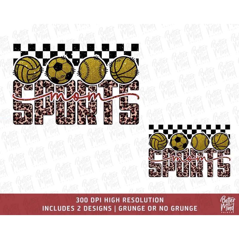 Sports Mom PNG, Sports Mom Sublimation, Game Day Png, Leopard Png, Ball Png, Transparent PNG File, Sublimation Design Downloads - 2.jpg