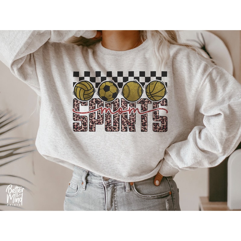 Sports Mom PNG, Sports Mom Sublimation, Game Day Png, Leopard Png, Ball Png, Transparent PNG File, Sublimation Design Downloads - 4.jpg