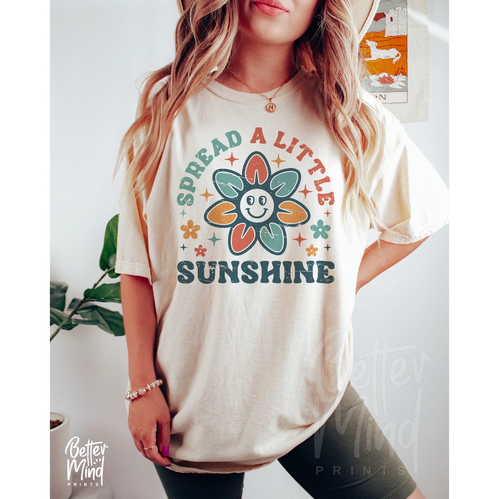Spread a Little Sunshine SVG, Summer sunshine Svg, Flower Sunshine SVG, Hello Sunshine Svg, Vacation Svg, Inspirational svg, Sublimation - 1.jpg