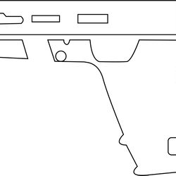 glock 30,gun blank template  line art vector file black white vector outline or line art file