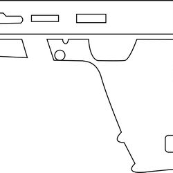 Glock 30,gun blank template  line art vector file Black white vector outline or line art file