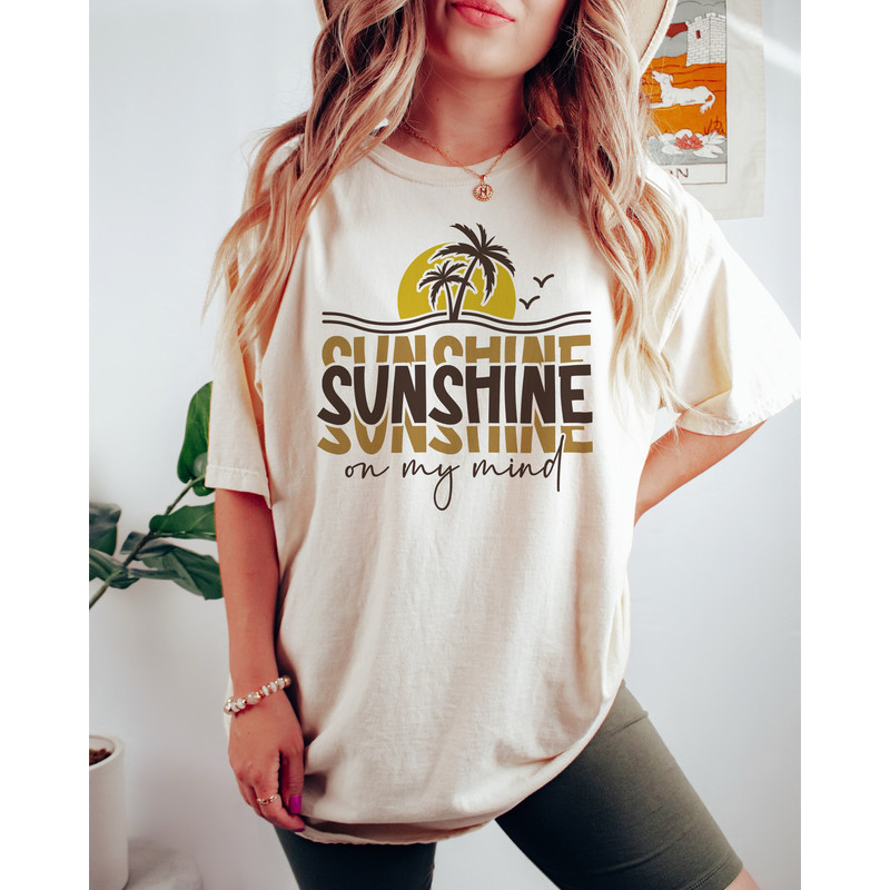Sunshine On My Mind Svg Png, Summer Vacation Svg, Beach Vibes Svg, Beach Motivational svg, Positive Summer Svg, SVG PNG Sublimation - 1.jpg