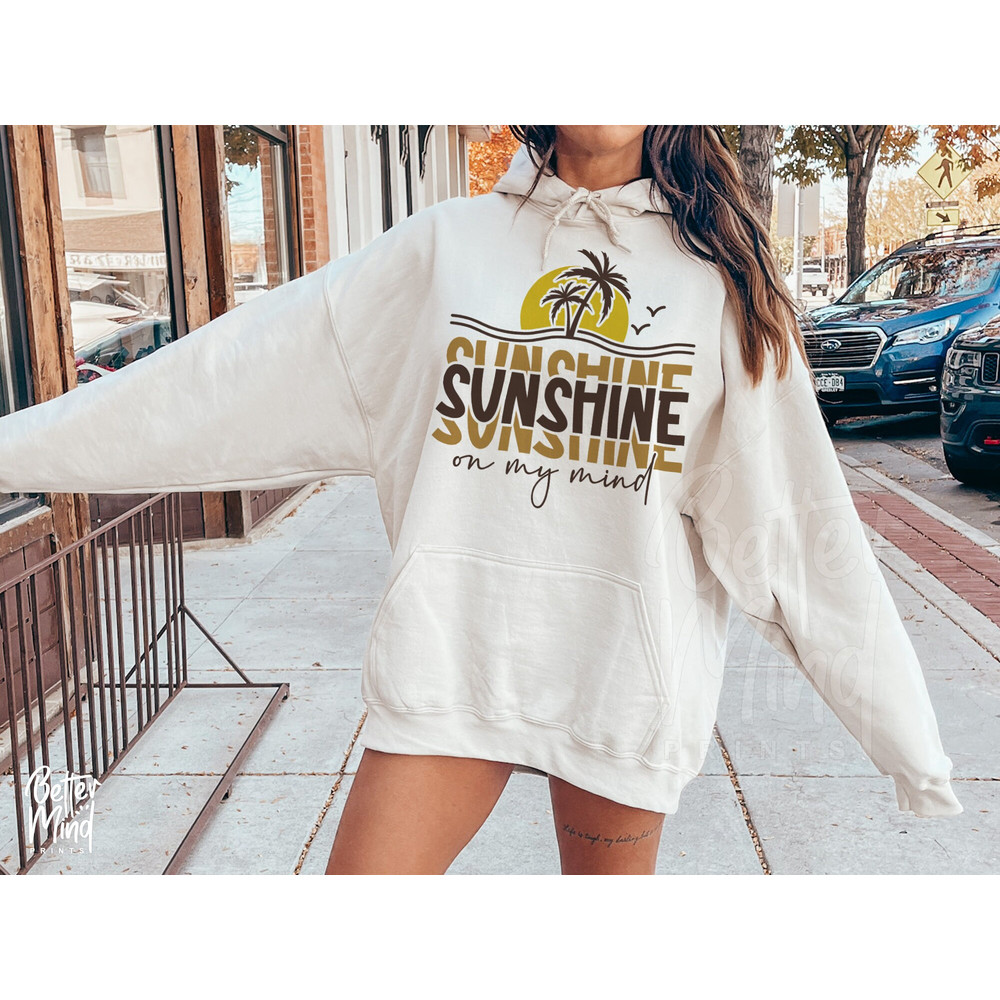 Sunshine On My Mind Svg Png, Summer Vacation Svg, Beach Vibes Svg, Beach Motivational svg, Positive Summer Svg, SVG PNG Sublimation - 5.jpg