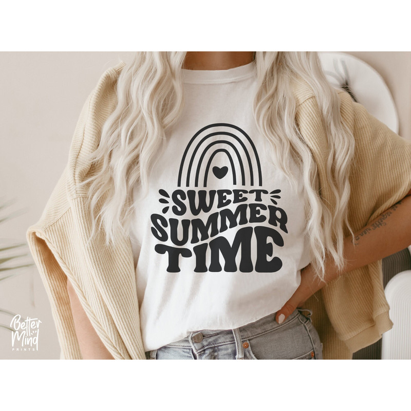 Sweet Summertime SVG, Summer Svg, Summer Vibes Svg, Hello Summer Svg, Summer Vacation Shirt Svg, PNG, DXF Digital File - 1.jpg