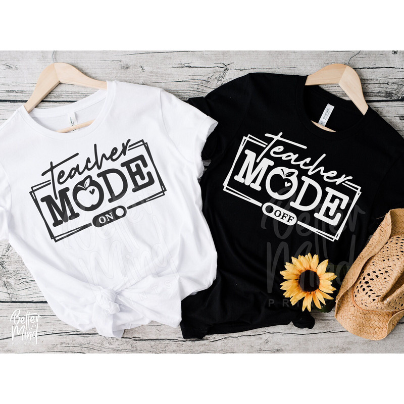 Teacher Mode On SVG - Teacher Mode Off SVG - Cricut - Silhouette - Teacher SVG File - Teacher Mode Digital Cut File, Svg, jpg, dxf, & png - 1.jpg