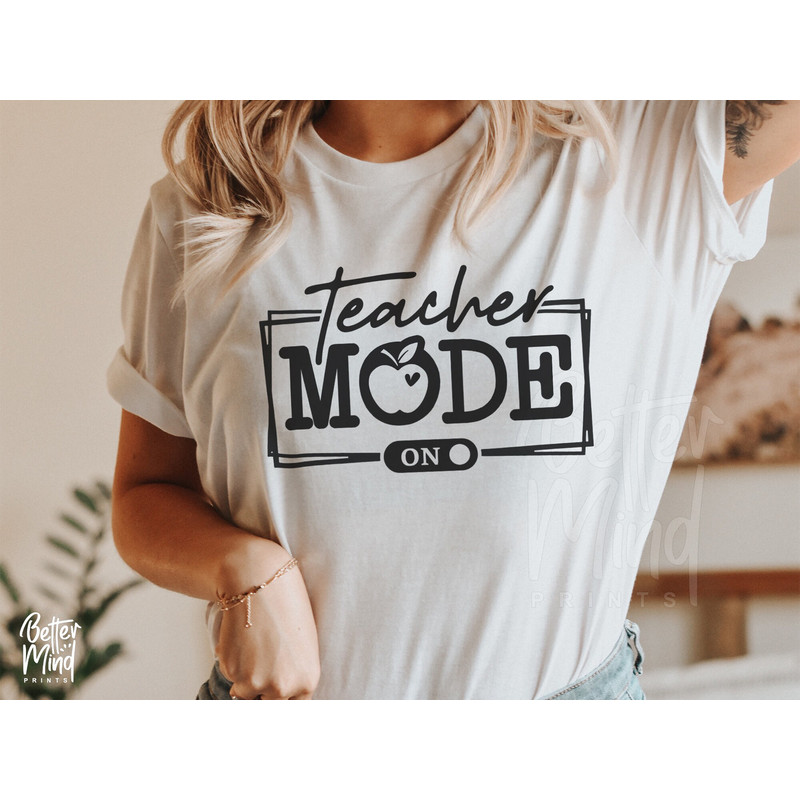 Teacher Mode On SVG - Teacher Mode Off SVG - Cricut - Silhouette - Teacher SVG File - Teacher Mode Digital Cut File, Svg, jpg, dxf, & png - 3.jpg