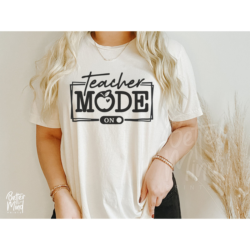 Teacher Mode On SVG - Teacher Mode Off SVG - Cricut - Silhouette - Teacher SVG File - Teacher Mode Digital Cut File, Svg, jpg, dxf, & png - 5.jpg