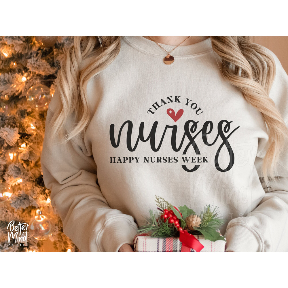 Thank You Nurses Happy Nurses Week SVG PNG, Nurse Life Svg, Nurse Shirt Svg, Healthcare Workers Svg, svg pdf png and dfx cutting files - 1.jpg