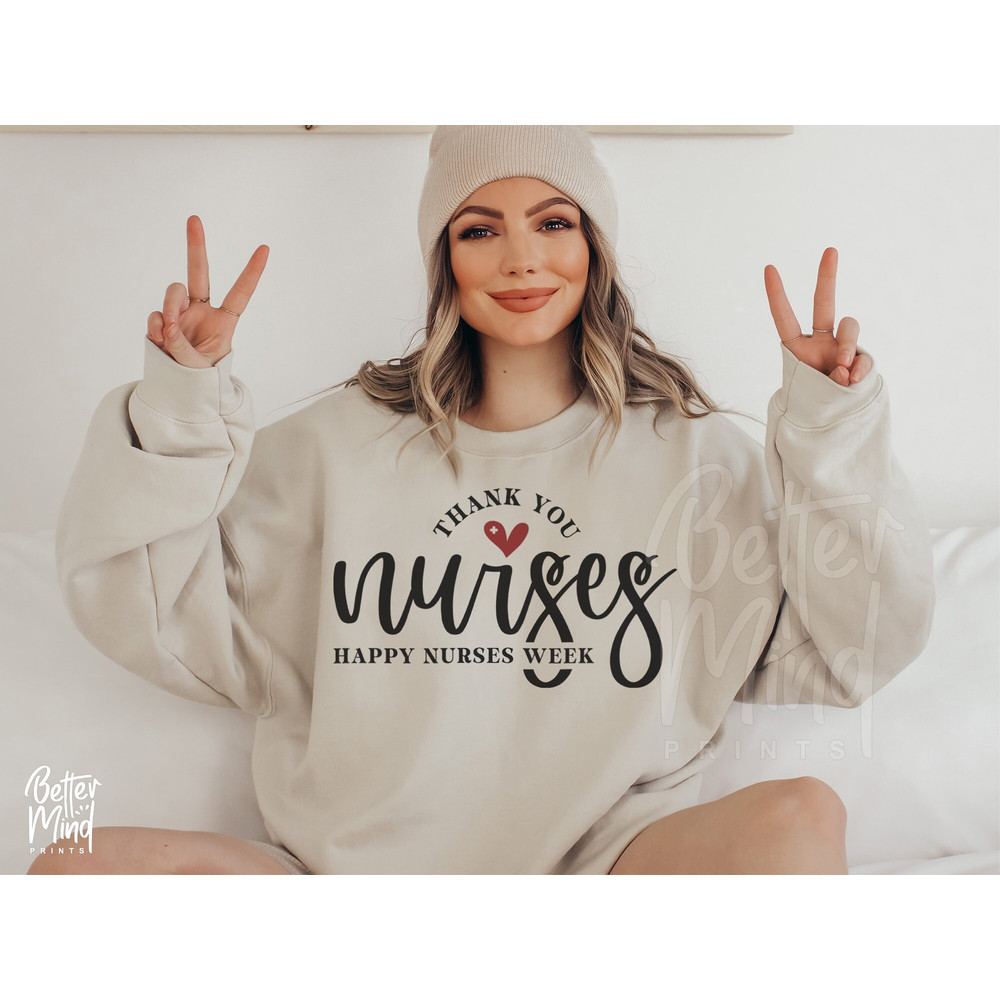 Thank You Nurses Happy Nurses Week SVG PNG, Nurse Life Svg, Nurse Shirt Svg, Healthcare Workers Svg, svg pdf png and dfx cutting files - 2.jpg