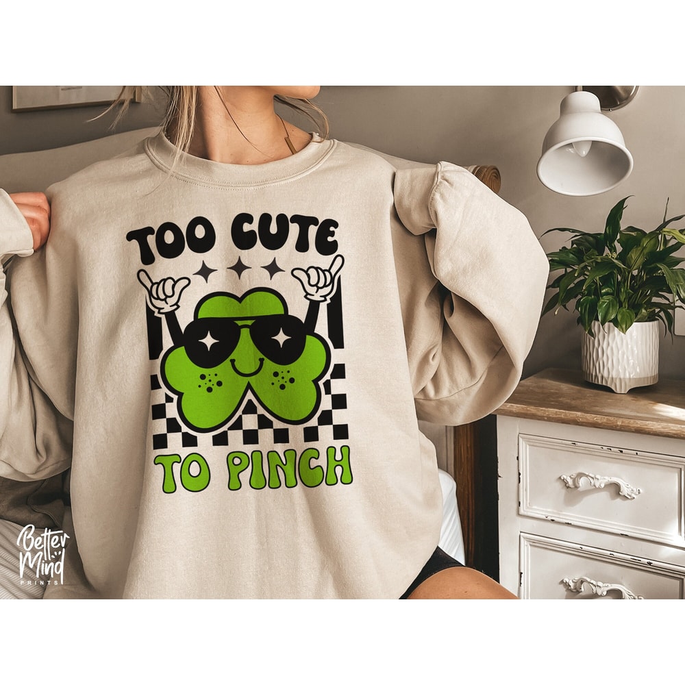 Too Cute to Pinch SVG PNG PDF, Girl St Patrick’s Day Svg, Boy St Patrick’s Day Svg, Shamrock Svg, Clover Svg, Svg Files For Cricut - 1.jpg