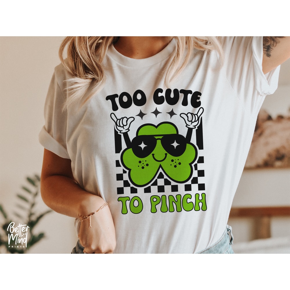 Too Cute to Pinch SVG PNG PDF, Girl St Patrick’s Day Svg, Boy St Patrick’s Day Svg, Shamrock Svg, Clover Svg, Svg Files For Cricut - 2.jpg