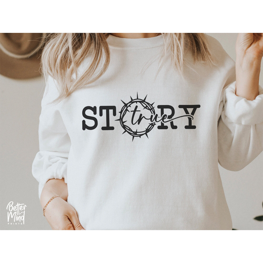 True Story Easter Svg, Easter SVG PNG, He Is Risen Svg, Faith Svg, Jesus Svg, Religious Easter Svg, Christian Svg, Happy Easter Svg - 1.jpg