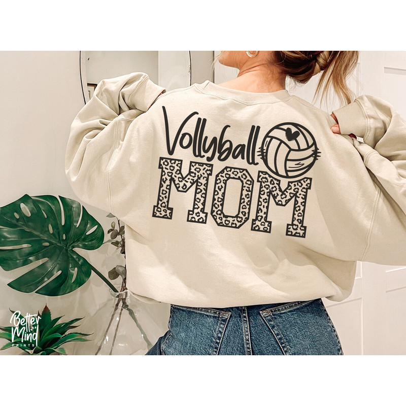 Volleyball Mom SVG PNG, Volleyball Mom Shirt Svg, Leopard Shirt Print, Sports Mom Svg, Love Volleyball, Volleyball Game Day, Volleyball Png - 1.jpg