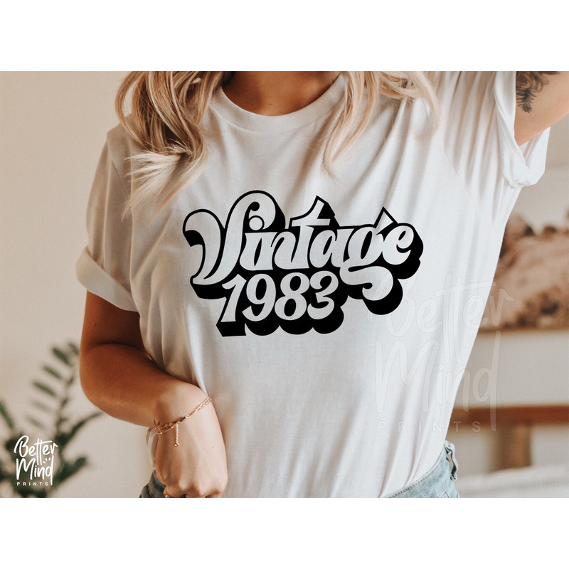 Vintage 1983 Limited Edition PNG, Retro 40th Birthday Png, Year 1982 svg, Birthday Sublimination, Vintage Birthday, Silhouette Svg Cut File - 3.jpg