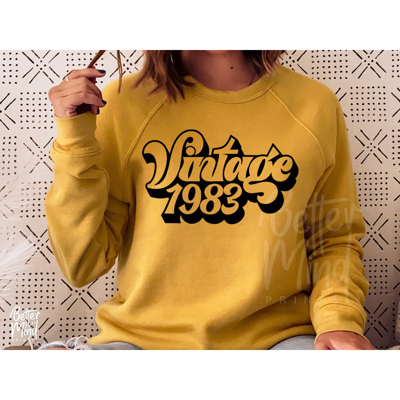 Vintage 1983 Limited Edition PNG, Retro 40th Birthday Png, Year 1982 svg, Birthday Sublimination, Vintage Birthday, Silhouette Svg Cut File - 4.jpg