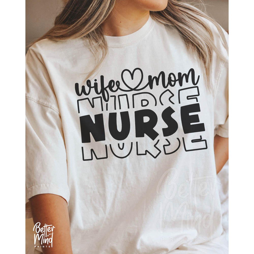 Wife Mom Nurse SVG PNG, Mother's Day SVG, Nurse Digital Download, Leopard Print, Nurse Download, Nurse Sublimation File Svg, Cut files - 3.jpg