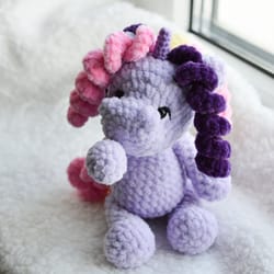 amigurumi unicorn little plush stuffed toy, magic unicorn to girl gift