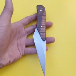 handmade d2 steel beautiful kirdashi knife with rose wood handle. best men's gift usa. gift for dad and son