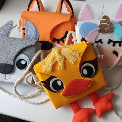 Adorable Animal-Shaped Textile Bags for Kids - Shop Now, children's bags made of felt for the phone