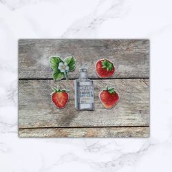 strawberry malarki cross stitch pattern pdf instant download berries cross stitch gin cross stitch