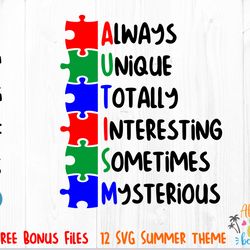 autism svg, always unique totally interesting svg, autism puzzle vector file, autism png, autism dxf autism quotes svg