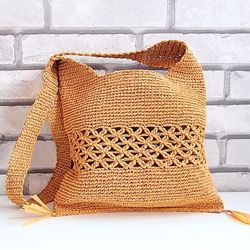 Straw hand-woven tote Beach bag Canvas tote bag Shopping bag Market bag Eco String bag