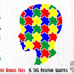 head puzzle svg, autism awareness svg, autism puzzle vector file, autism png, autism dxf, autism puzzle svg, autism logo