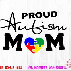 autism proud mom svg, autism svg, autism awareness svg, autism heart svg, puzzle piece heart svg, autism mom svg