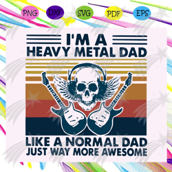 im a heavy metal dad like a normal dad just way more awesome svg, metal dad svg, fathers day svg, fathers day gift, gift