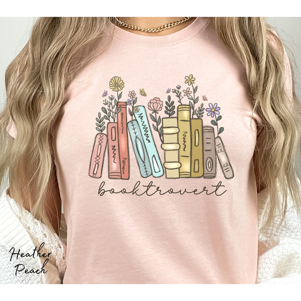 Booktrovert Floral Book Shirt Introvert Book Reader Shirt Antisocial Shirt Library Shirt Book Club Shirt Funny Reading Shirt Bookworm Gift - 2.jpg