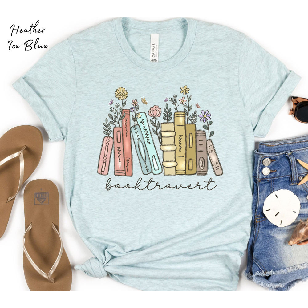 Booktrovert Floral Book Shirt Introvert Book Reader Shirt Antisocial Shirt Library Shirt Book Club Shirt Funny Reading Shirt Bookworm Gift - 3.jpg