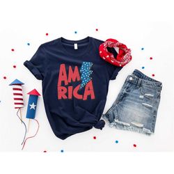 america lightning bolt shirt, 4th of july t-shirt, fourth of july shirt, independence day shirt, retro america shirt, am