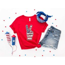 peace sign shirt, 4th of july t-shirt, fourth of july shirt, independence day shirt, retro america shirt, american flag
