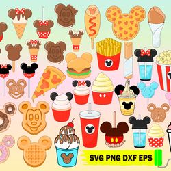 disney snacks vacation svg, snackgoal svg, drinks svg, magical kingdom svg