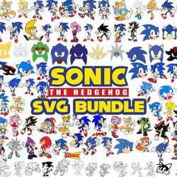 sonic bundle svg, super sonic svg, sonic the hedgehog svg png