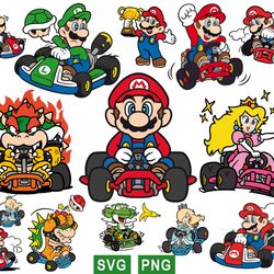 super mario svg, mario kart svg, super luigi svg, mario bros svg png