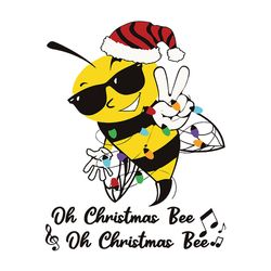 -oh christmas bee svg, bee svg, christmas santa svg, funny christmas svg, silhouette svg fies