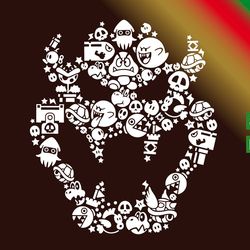 bowser svg, super mario svg, mario bros svg png, bowser mosaic svg