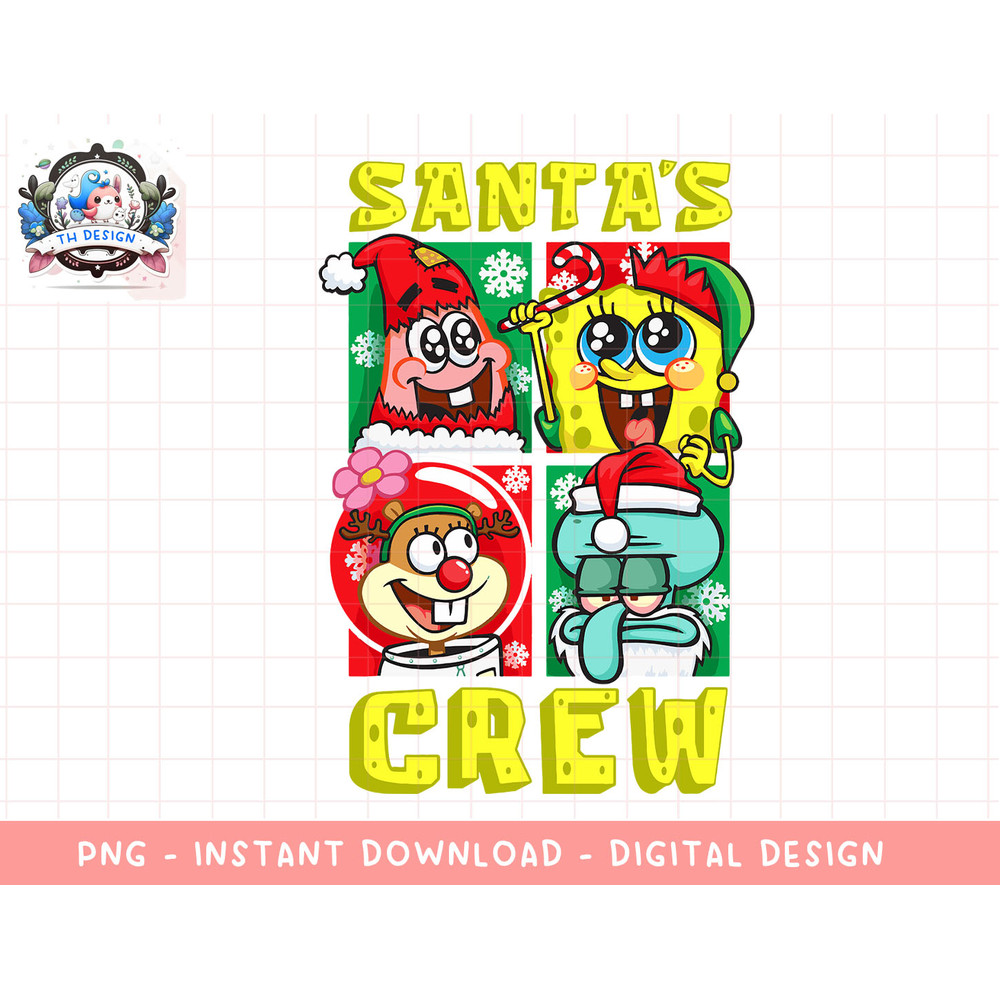 Mademark x SpongeBob SquarePants - Christmas Santas Crew Patrick SpongeBob Sandy Squidward Fun T-Sh copy.jpg