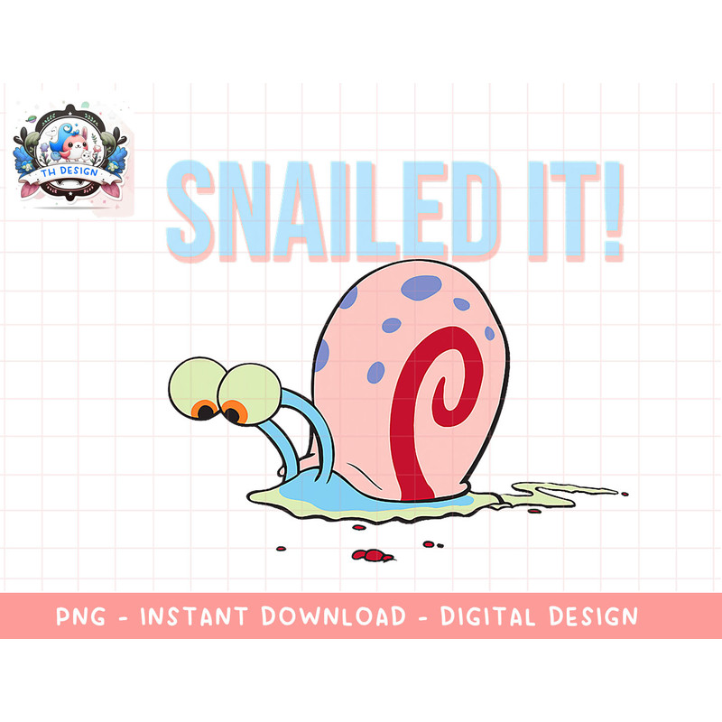 Mademark x SpongeBob SquarePants - Gary the Snail - Snailed It! png, sublimation.jpg