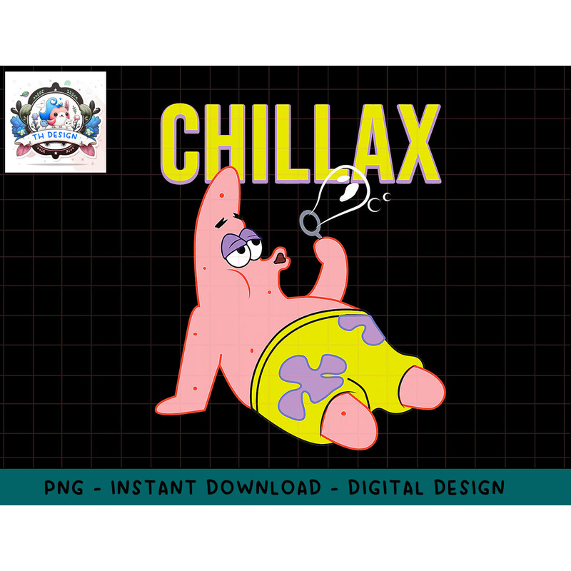 Mademark x SpongeBob SquarePants - Patrick Star - Chillax png, sublimation.jpg