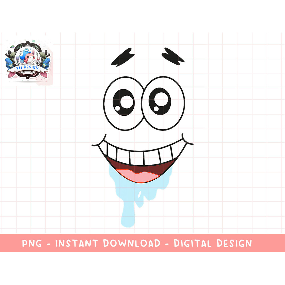 Mademark x SpongeBob SquarePants - Patrick Star - Droolin png, sublimation.jpg