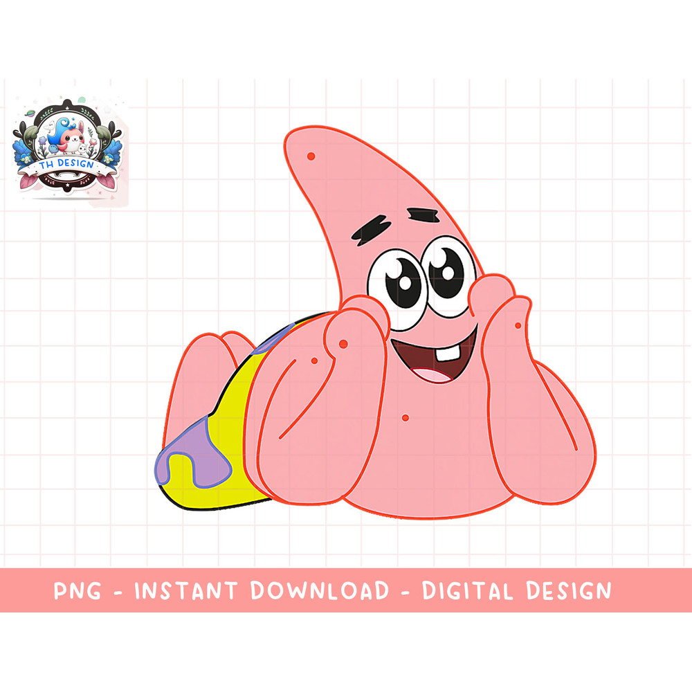 Mademark x SpongeBob SquarePants - Patrick Star - Feelin Cute png, sublimation.jpg