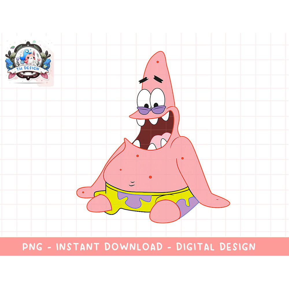 Mademark x SpongeBob SquarePants - Patrick Star - Maniacal Laugh png, sublimation.jpg